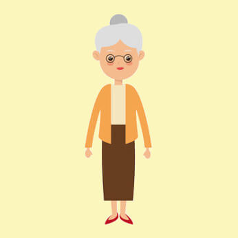 Healthy old woman (85 y/o)