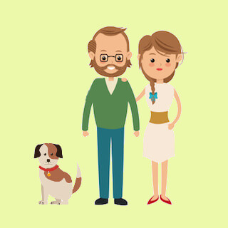 Couple only with 1 small dog