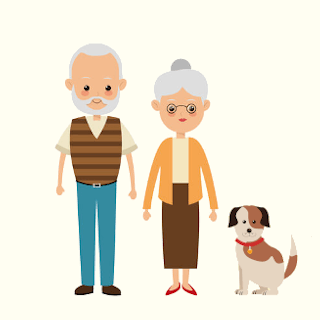 Westernized Elderly Couple