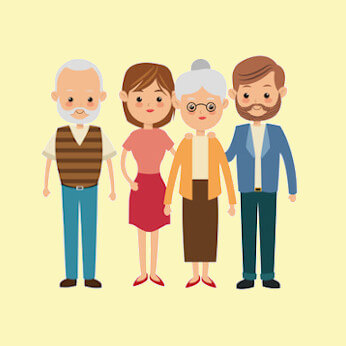 A family looking for a domestic helper, four adults, mainly caring for the elderly